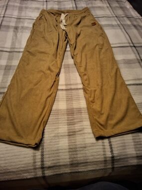 Corduroy Drawstring Pants in Light Brown